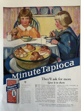 Usado, 1923 Minuto Tapioca Massa Laranja Farinha Pura Sem Imersão Meninas Impressão Antigo Anúncio comprar usado  Enviando para Brazil