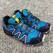 Tênis de corrida Salomon SpeedCross 3 Gore-Tex feminino 7.5 azul trilha, usado comprar usado  Enviando para Brazil