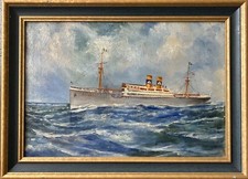 ölbild maritim dampfschiff gebraucht kaufen  Graal-Müritz, Seeheilbad