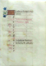 Ca.1475 boh.manuscript leaf for sale  Escondido
