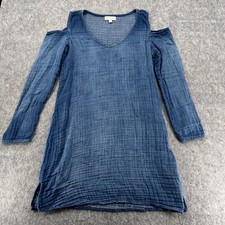 Vestido Anthropologie tecido e pedra L feminino azul fora do ombro manga longa comprar usado  Enviando para Brazil