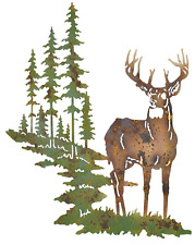 Metallbild hirsch wald gebraucht kaufen  Michelau
