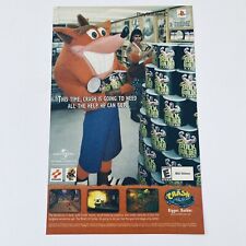 Usado, Pôster promocional Crash Bandicoot PS2 Sony PlayStation Game raro anúncio impresso dos anos 2000 2001 comprar usado  Enviando para Brazil