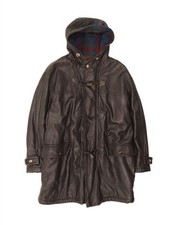Casaco de couro masculino com capuz BELFE & BELFE IT 52 XL couro preto DH20 comprar usado  Enviando para Brazil