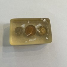 Coins lucite paperweight for sale  Norwell