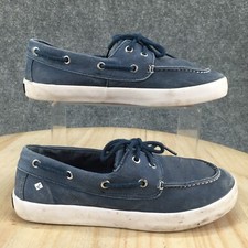 Sapatos Sperry Juvenil 5 M Meninos Dobra Casual Dois Olhos Cadarço Moc Barco Tecido Azul comprar usado  Enviando para Brazil