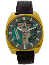 Goldene herrenarmbanduhr bulov gebraucht kaufen  Darmstadt