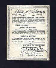 1970 arkansas notary for sale  Clarks Summit