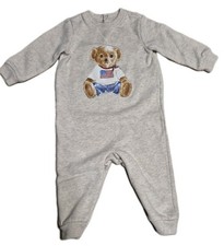 Usado, Macacão polo Ralph Lauren bebê urso bandeira americana cinza 9M  comprar usado  Enviando para Brazil