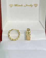 Brincos de argola brilhantes de ouro amarelo 18k Itália criança-adulto, 1,62 gramas comprar usado  Enviando para Brazil