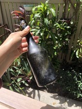 Garrafa de licor de vidro preto do início dos anos 1800 escavada nos quartos franceses em Nova Orleans comprar usado  Enviando para Brazil