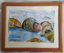 Riginal aquarellbild meereslan gebraucht kaufen  Hochdorf