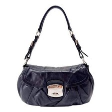 Bolsa de ombro PRADA couro de bezerro preto com ferragens de prata comprar usado  Enviando para Brazil