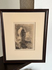 Vintage etching beffroi for sale  Las Vegas