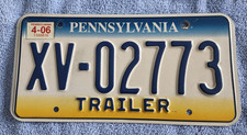 Placa de licença PENNSYLVANIA 3 cores trailer etiqueta 06 comprar usado  Enviando para Brazil
