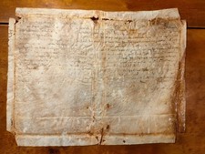 Antico documento pergamena usato  Roma