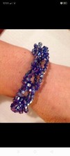 Bracciale azzurro swarovski usato  Roma