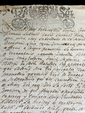 MANUSCRITO ANTIGO de 1692 - Documento de papel da era barroca comprar usado  Enviando para Brazil