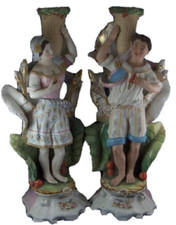 Candelabros Figurativos De Porcelana Francesa De París Del Siglo XIX Antiguos comprar usado Candelabros Figurativos De Porcelana Francesa De París Del Siglo XIX Antiguos comprar usado  Enviando para Brazil