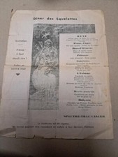 Rare menu cabaret d'occasion  Wattrelos