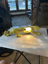Lâmpada de TV vintage MCM Yellow Crouching Panther, funciona!, usado comprar usado  Enviando para Brazil