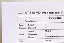 Casio midi implementation for sale  Tallahassee
