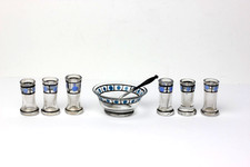 Conjunto de tigela de vidro antiga alemã para casa de bonecas concha Gerlach miniatura 1:12 comprar usado  Enviando para Brazil