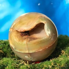 Esfera de quartzo ágater flor de cerejeira verde natural 210G amostra de bola de cristal comprar usado  Enviando para Brazil