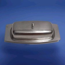 Prato de manteiga vintage MCM Scanli com tampa aço inoxidável 18/8 Dinamarca comprar usado  Enviando para Brazil