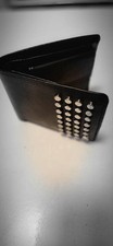 Usado, Carteira bifold Diesel masculina de couro cravejada de alta qualidade preta luxo compacta elegante comprar usado  Enviando para Brazil