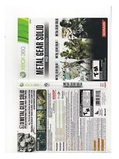 Metal Gear Solid HD Collection Xbox 360 SOMENTE ARTE autêntico comprar usado  Enviando para Brazil