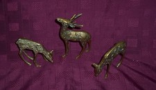 Vintage brass deer for sale  HAVERFORDWEST