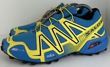 Usado, Tênis Salomon Speedcross 3 masculino tamanho EUA 8 azul amarelo trilha contagrip corrida comprar usado  Enviando para Brazil