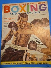 DUAS VEZES ASSINADO 1957 BOXE MAG CARMEN BASILIO AUTÓGRAFO AUTOMÁTICO JSA CERTIFICADO DE AUTENTICIDADE *TPHLC comprar usado  Enviando para Brazil