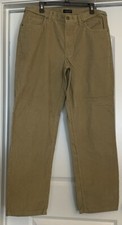 Calça de veludo Lands End masculina ajuste tradicional bronzeada tamanho 38 x 32 extensores elásticos comprar usado  Enviando para Brazil