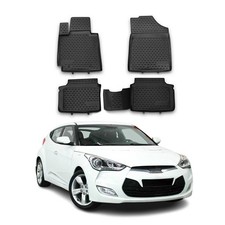 Forro de tapetes OMAC para Hyundai Veloster 2012-2017 preto TPE para todas as condições climáticas 4 peças comprar usado  Enviando para Brazil