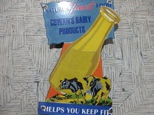Usado, Placa de metal esmaltada porcelana Cowan's Dairy Products tamanho 12 x 7,5 polegadas comprar usado  Enviando para Brazil