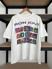 Camiseta branca vintage 1992 Bon Jovi Keep The Faith Tour Pop Art tamanho XL comprar usado  Enviando para Brazil
