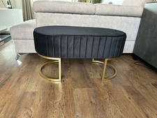 Black upholstered bench for sale  NEWCASTLE