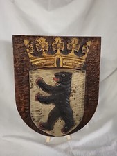 Wappenschild holz geschnitzt gebraucht kaufen  Berlin