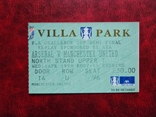 BILET 1998/1999 TREBLE ARSENAL - MANCHESTER MAN UNITED FA CUP SEMIFINAL REPLAY na sprzedaż  PL