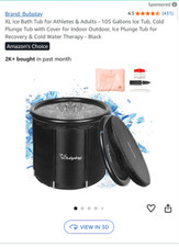 Banheira de gelo XL para mergulho frio 105 galões cápsula de gelo para atletas comprar usado  Enviando para Brazil