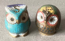 Cloisonne owl salt for sale  CLEVEDON