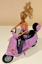 Barbie Rosa Vespa Scooter Bicicleta 2002 & Barbie Mattel 1998 Braços Articulados, Pernas comprar usado  Enviando para Brazil
