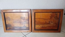Paire tableaux marqueterie d'occasion  Galgon