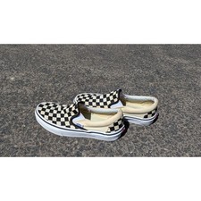 Tênis Vans Classic quadriculado slip-on masculino 5 feminino tamanho 6.5 preto creme comprar usado Tênis Vans Classic quadriculado slip-on masculino 5 feminino tamanho 6.5 preto creme comprar usado  Enviando para Brazil