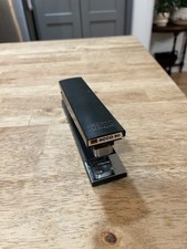 Grampeador de mesa vintage preto ACCO 30 IBM Art Deco MCM Mad Men funciona perfeitamente comprar usado  Enviando para Brazil