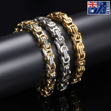 Novo Aço Inoxidável 8MM PESADA SÓLIDO Corrente Pulseira Masculina e Feminina deslumbrante comprar usado  Enviando para Brazil