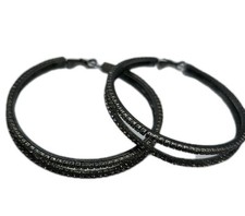 Brincos de argola de strass transparente perfurados noite de casamento glamour, usado comprar usado Brincos de argola de strass transparente perfurados noite de casamento glamour, usado comprar usado  Enviando para Brazil