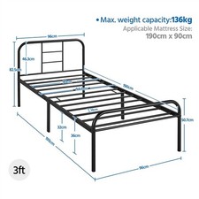 Single metal bed for sale  IPSWICH